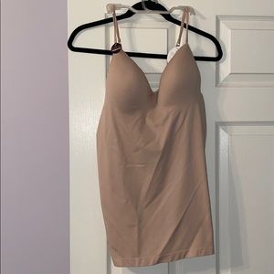 Camisole - stretch, seamless with foam cups.